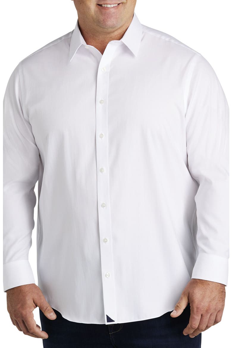 Big & Tall Las Cases Sport Shirt, Alternate, color, WHITE