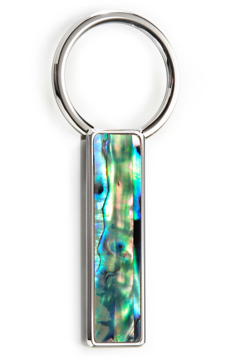 M-Clip<sup>®</sup> Abalone Key Chain, Main, color, Silver / Green