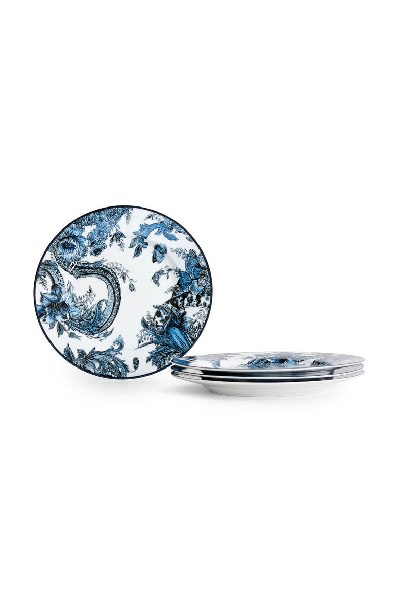 Monarcha Porcelain Salad Plate Set of 4, Blue, Main, color, Blue