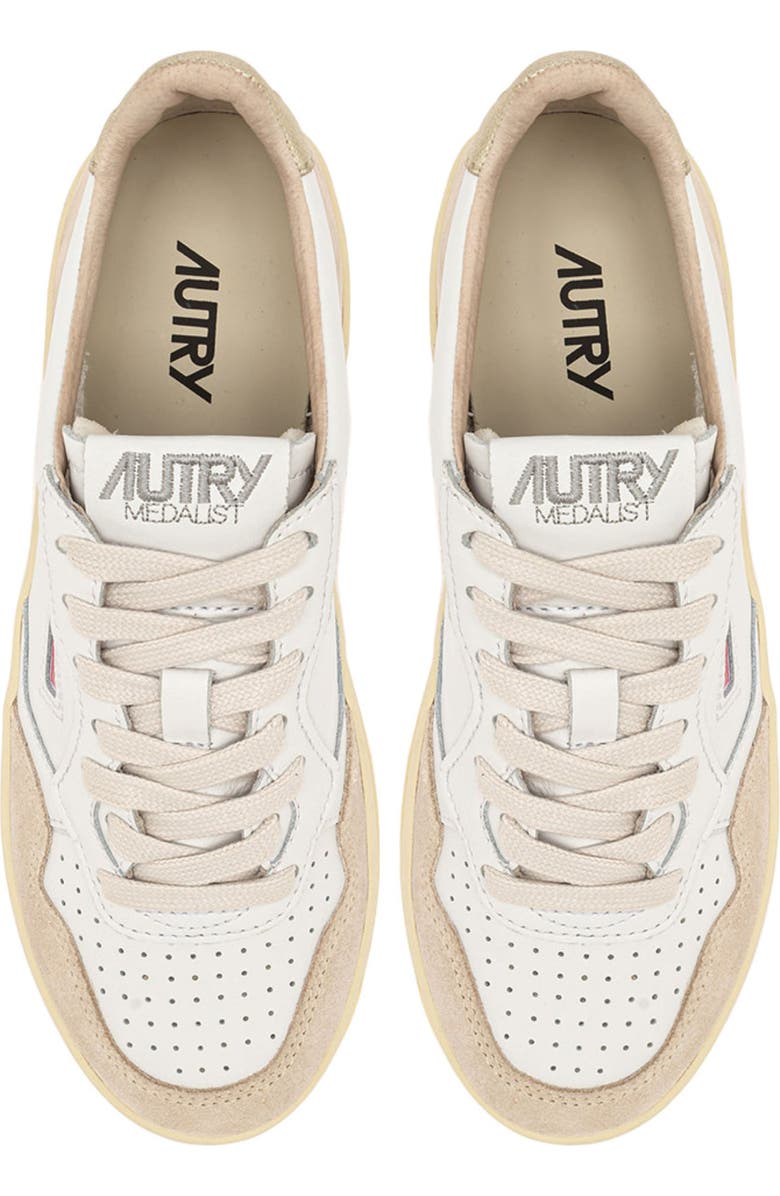 AUTRY Platform Sneaker, Alternate, color, White Suede