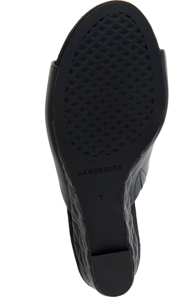 Aerosoles Pierce Quilted Wedge Sandal, Alternate, color,