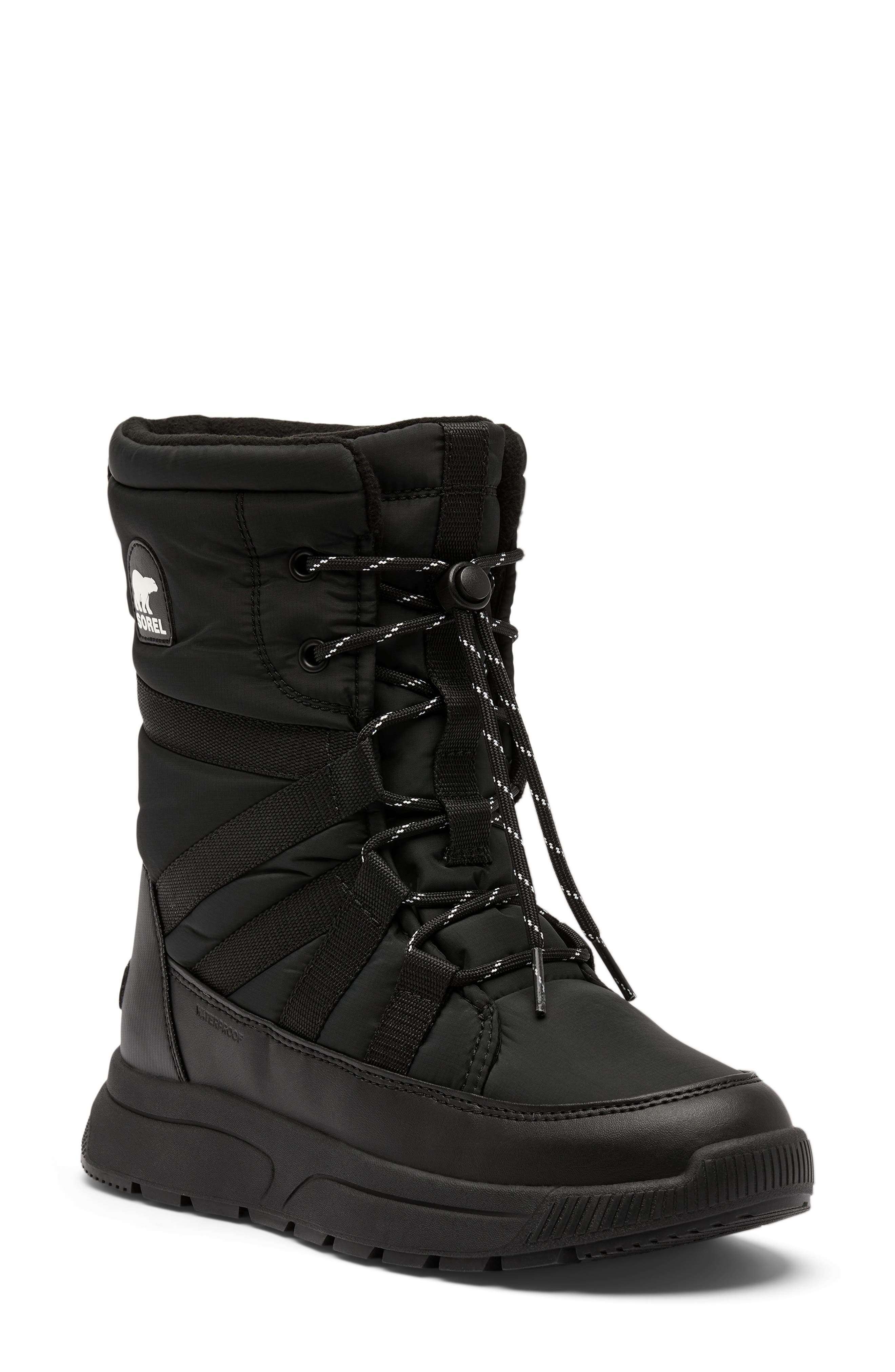 SOREL Whitney III Waterproof Tall Boot, Main, color, Black/ Black