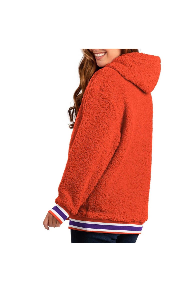 Women's G-III 4Her by Carl Banks Orange Clemson Tigers Game Over Sherpa Pullover Hoodie, Alternate, color, Orange