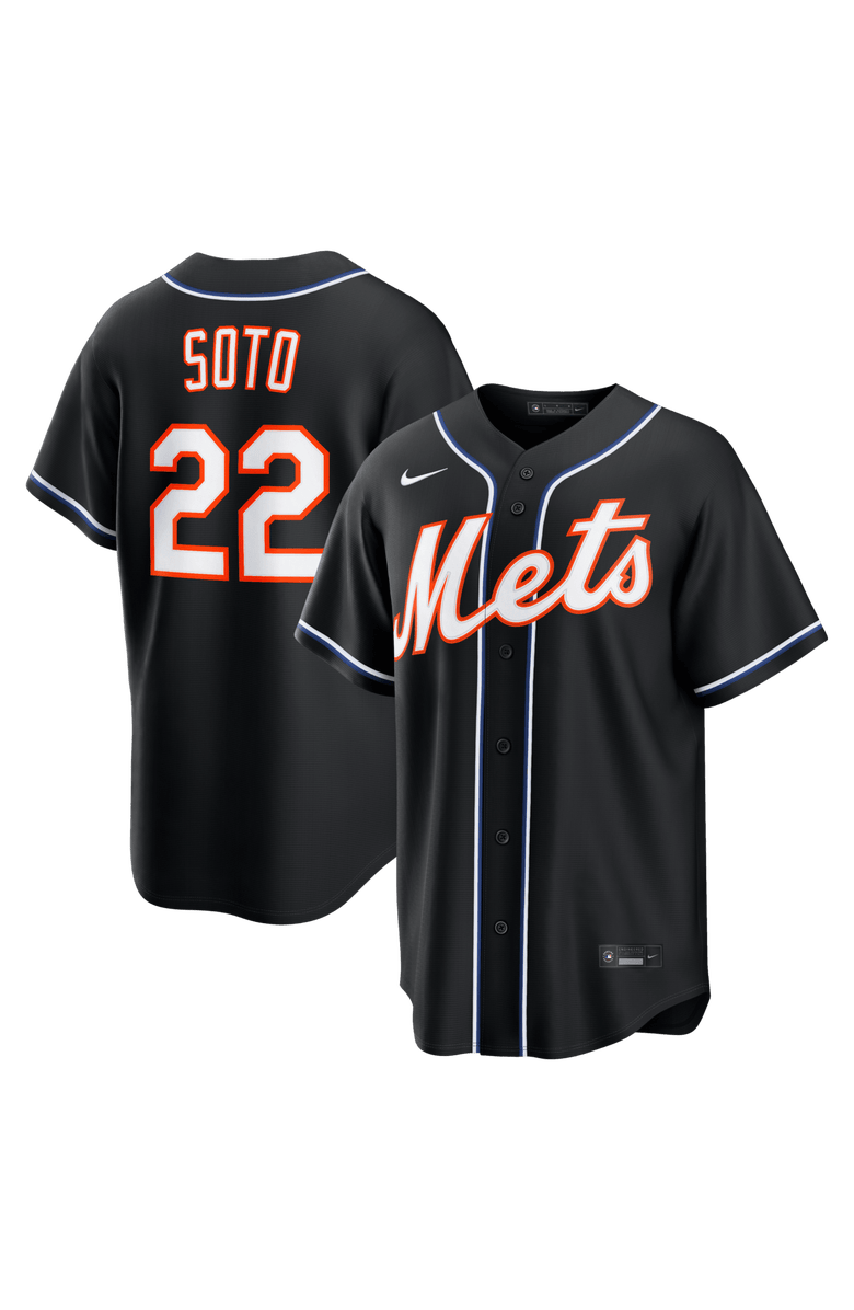 Nike Men's Nike Juan Soto New York Mets Fashion Replica Black Out Jersey, Main, color, Black