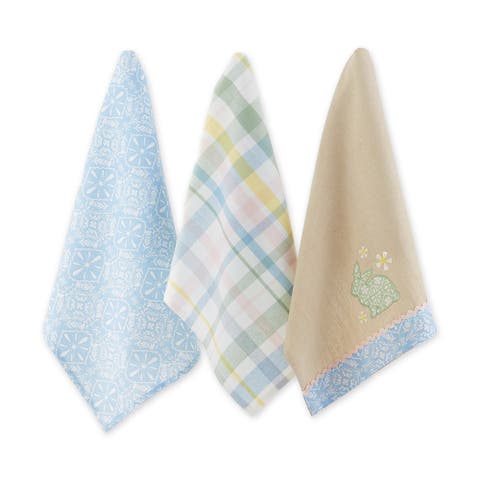 Garden Bunny Assorted Dishtowel Set/3