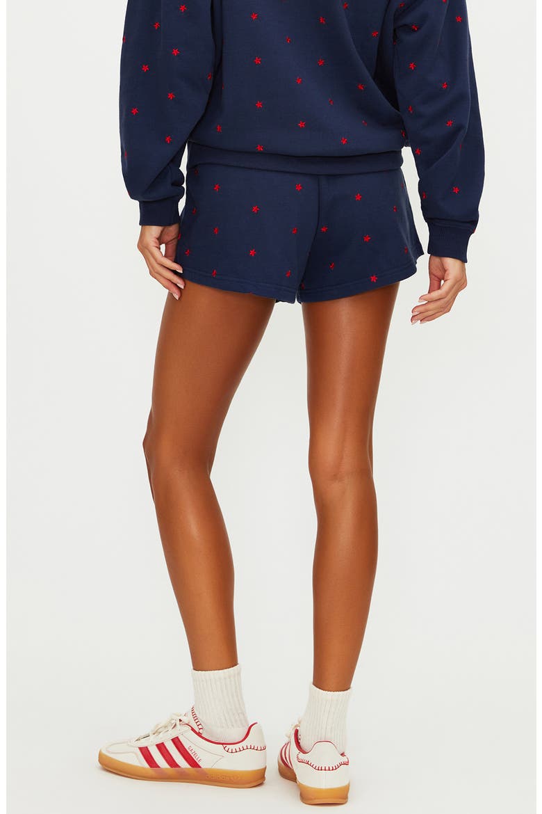 Malik Embroidered Cotton Shorts, Alternate, color, STAR SPANGLED SEAS