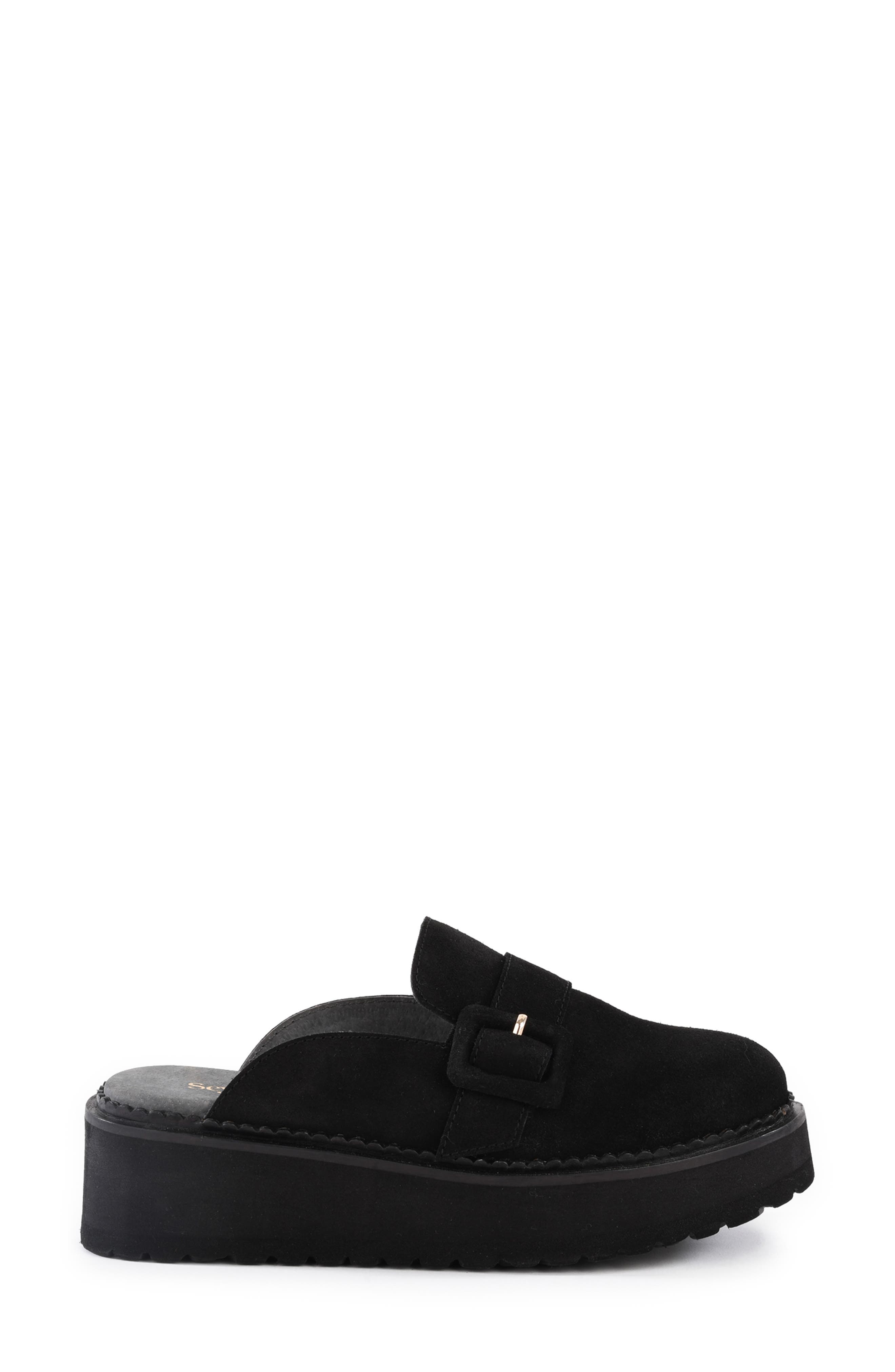 Seychelles Come Together Platform Wedge Loafer Mule, Alternate, color, Black