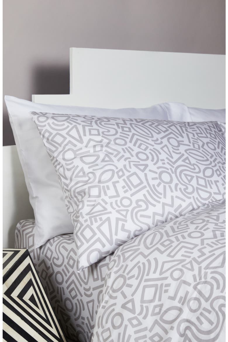 Doodle 300 Thread Count Sheet Set, Alternate, color, GREY