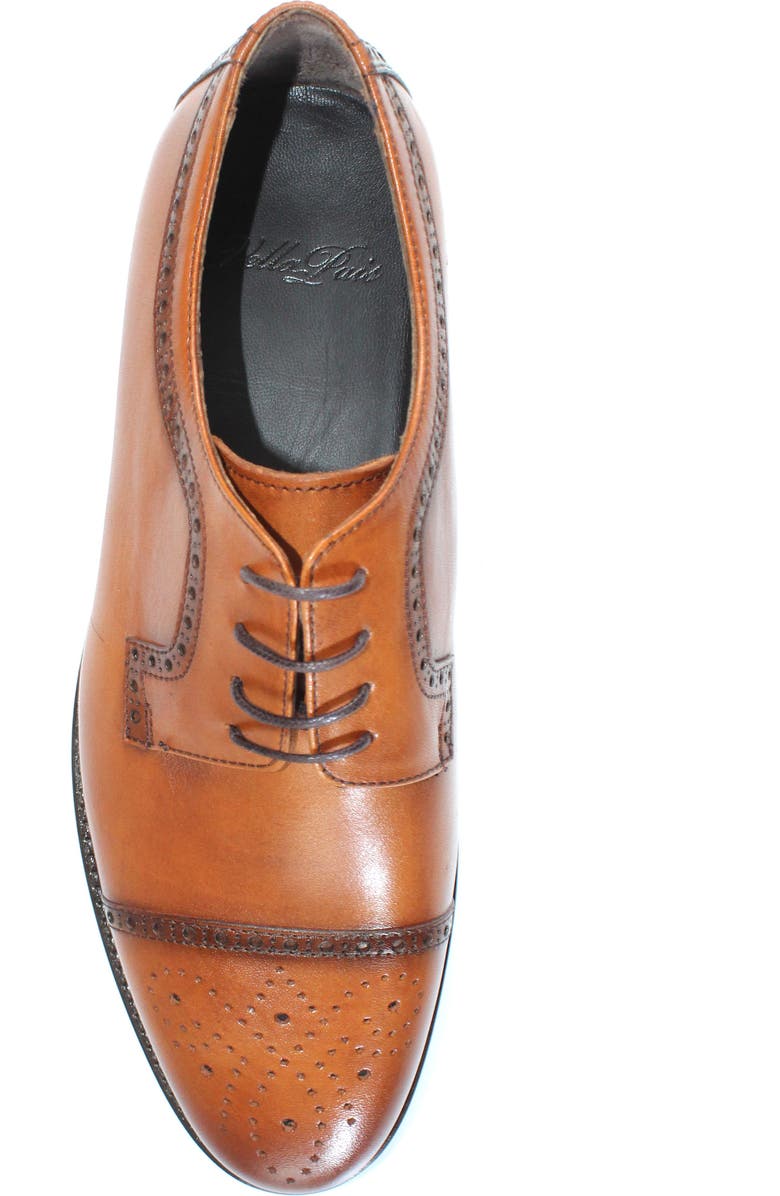 VELLAPAIS Marona Cap Toe Derby, Alternate, color, Cognac