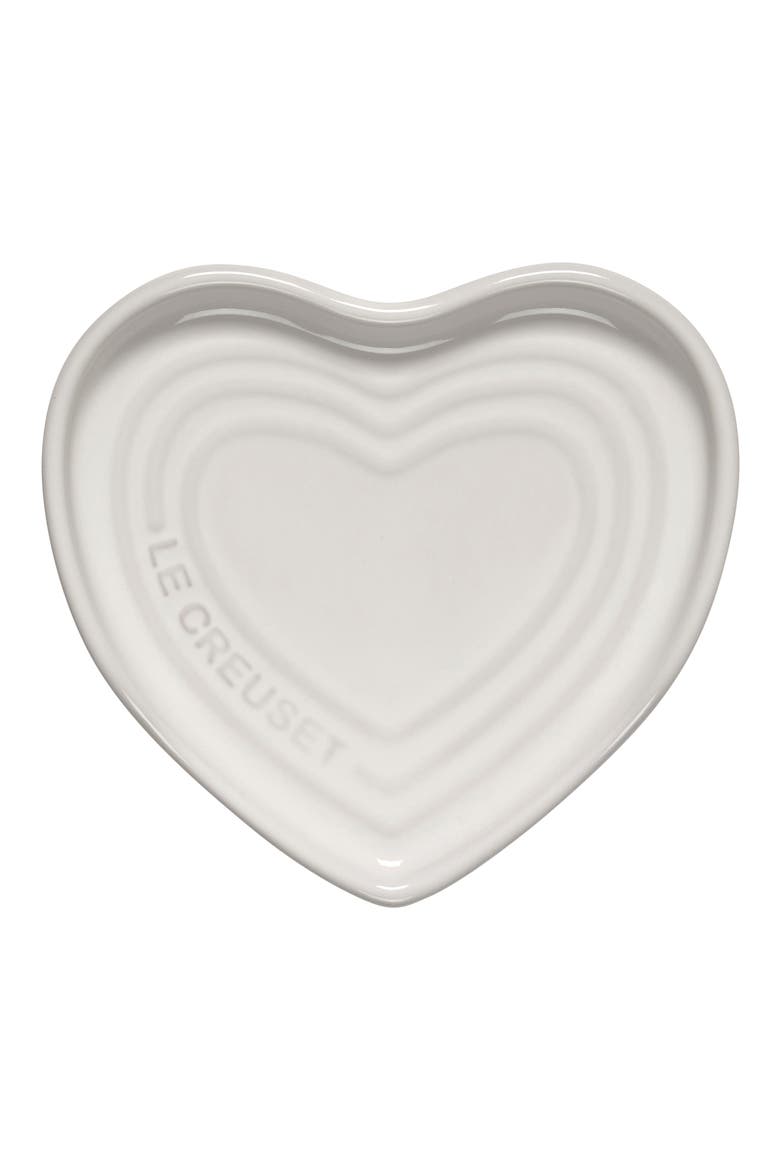 Stoneware Heart Spoon Rest, Main, color, WHITE