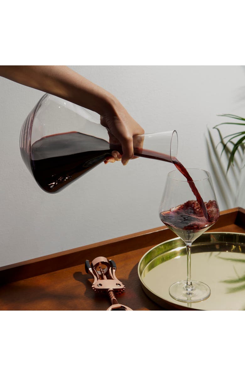 Viski Raye Crystal Angled Wine Decanter, Alternate, color, Clear