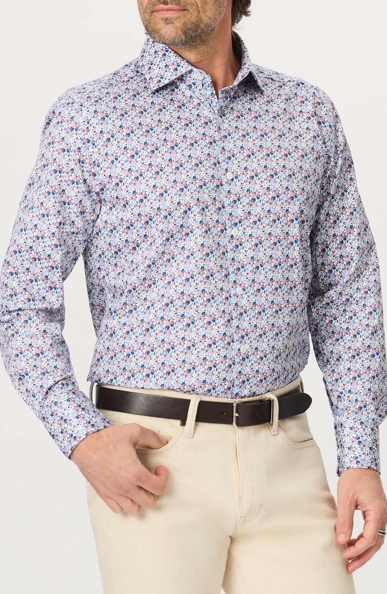 Robert Graham Mackney Floral Cotton Button-Up Shirt, Main, color, Multi