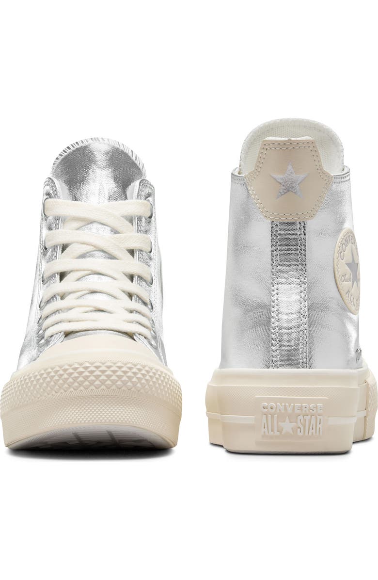 Converse Chuck Taylor<sup>®</sup> All Star<sup>®</sup> Lift Metallic High Top Platform Sneaker, Alternate, color,
