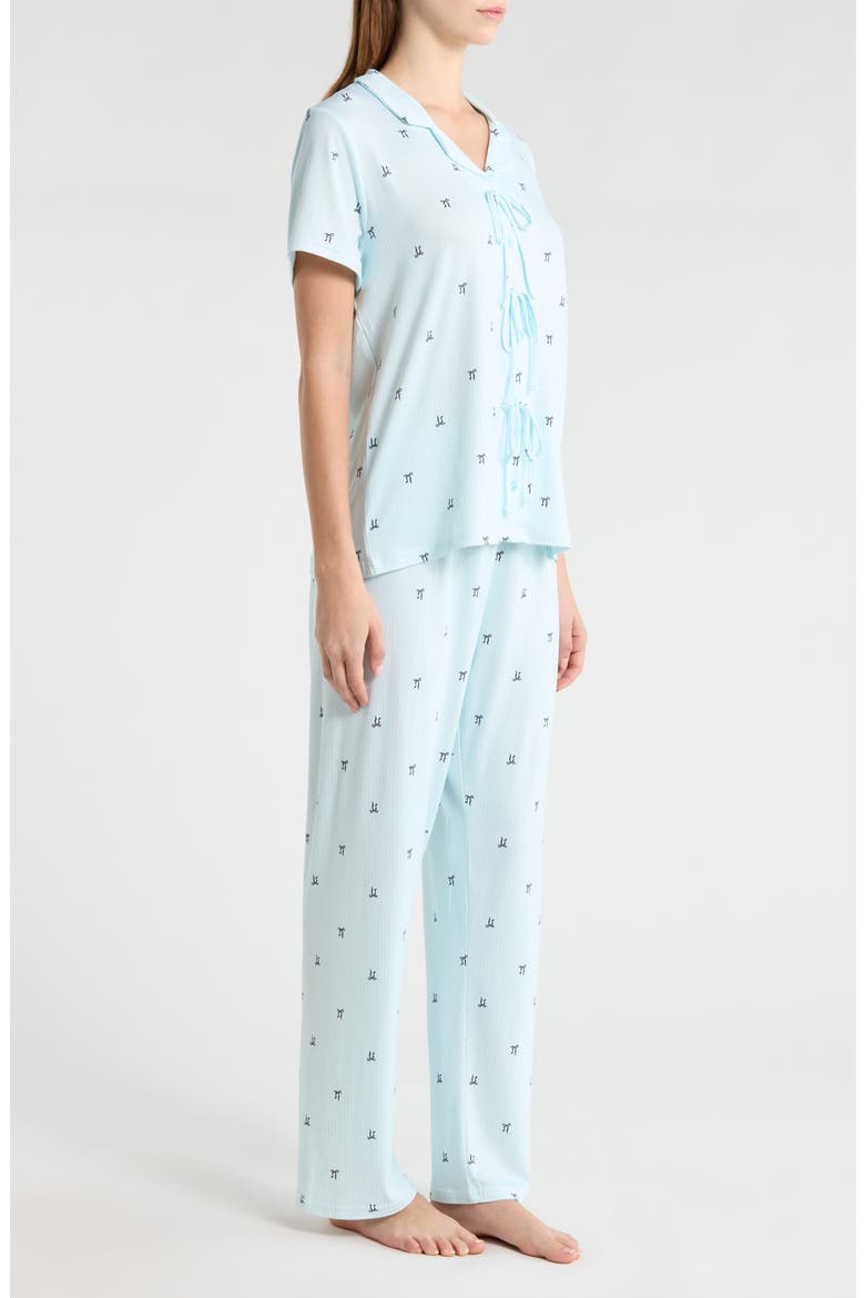 Bow Detail Pajamas, Alternate, color, BLUE BOW