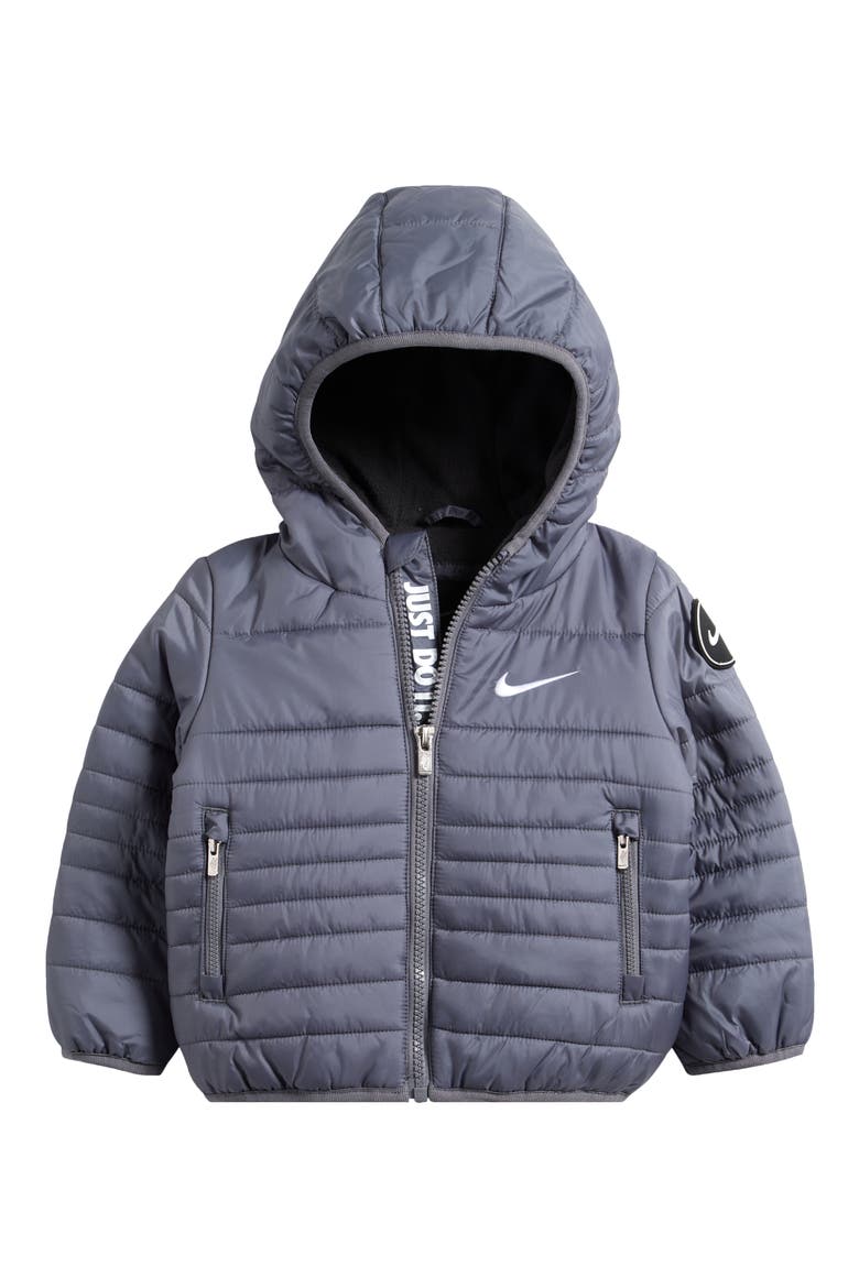 Puffer Zip Jacket, Main, color, M19SMOKE G