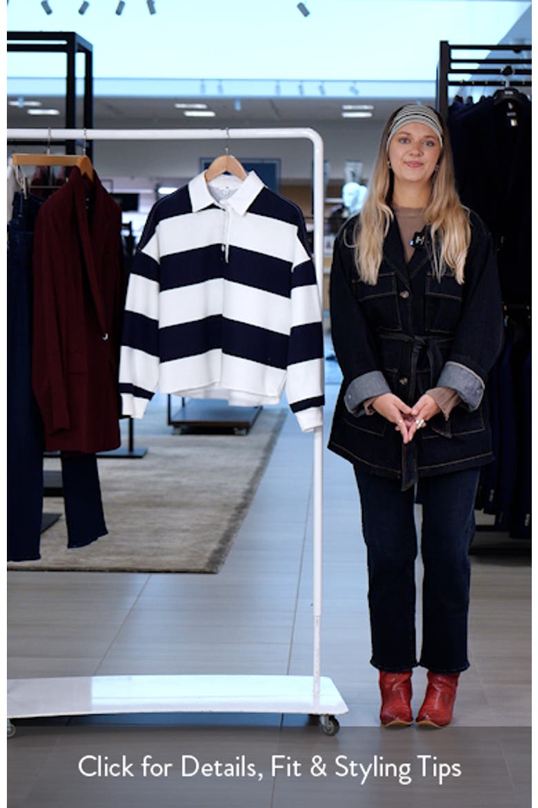 Stripe Cotton Blend Rugby Sweatshirt video