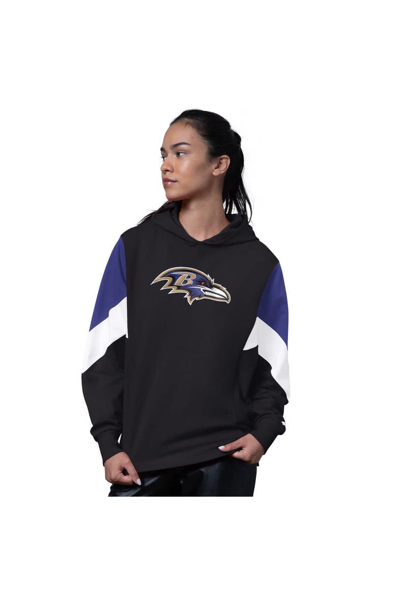 Women's Starter Black Baltimore Ravens Scrimmage Hoodie, Main, color, Black
