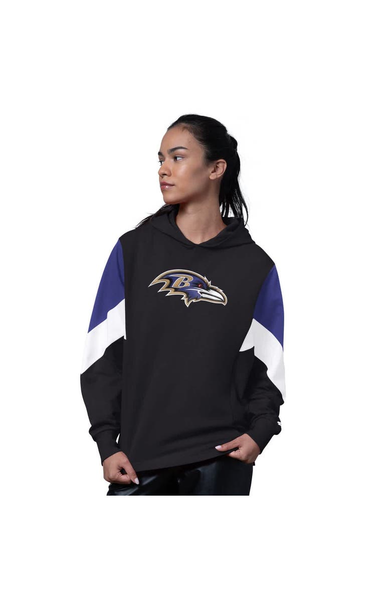 STARTER Women's Starter Black Baltimore Ravens Scrimmage Hoodie, Main, color, Black