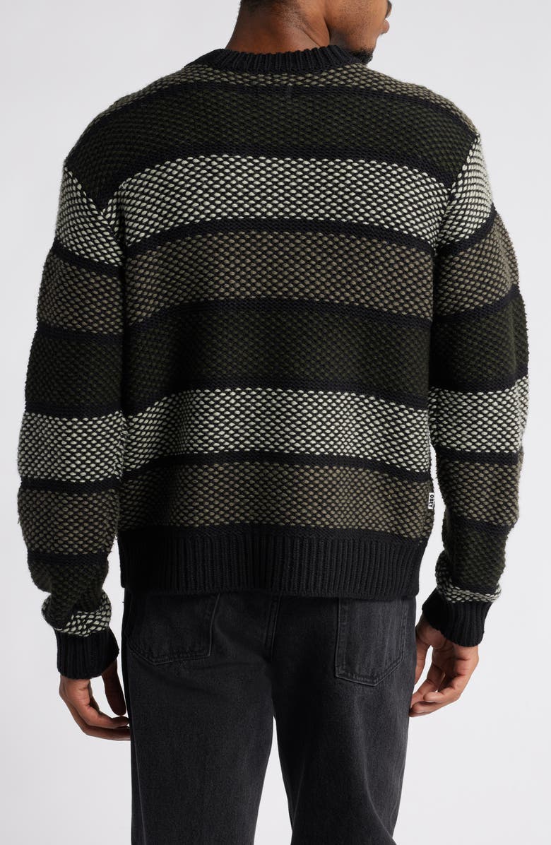 Obey Benjamin Stripe Crewneck Sweater, Alternate, color,