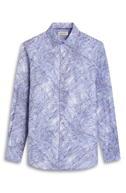 Bugatchi Julian Shaped Fit Stretch Cotton Button-up Shirt In Cobalt