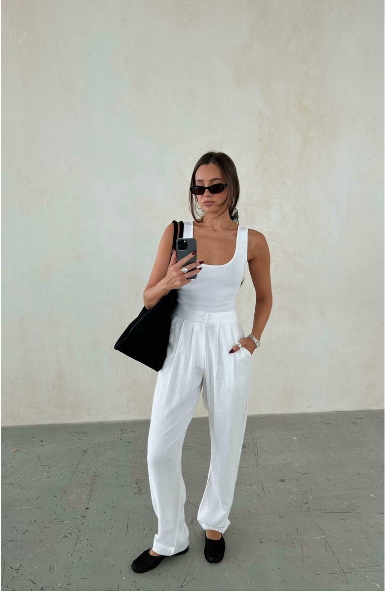 WeWoreWhat Scoop Top, Alternate, color, White