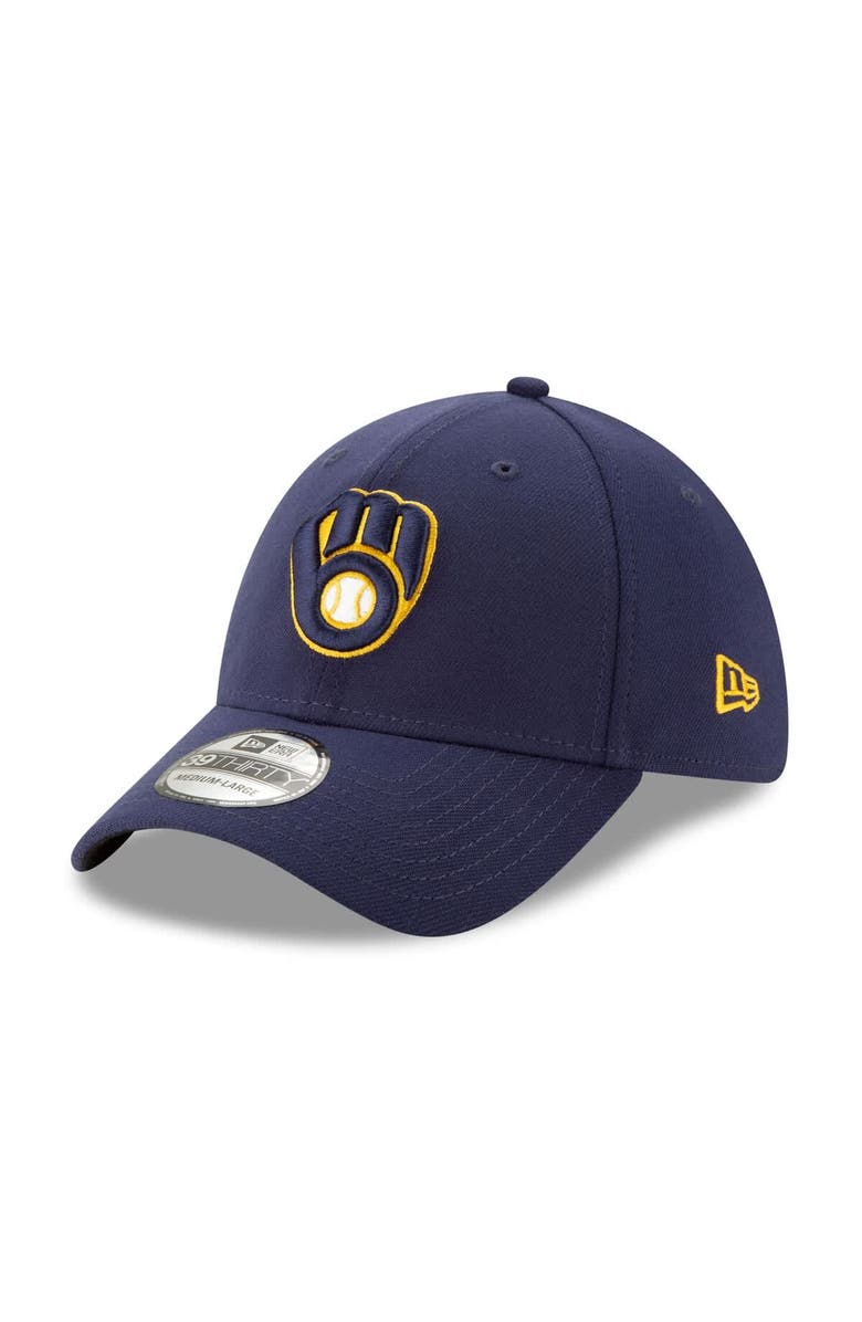 New Era Men's New Era Navy Milwaukee Brewers 2024 MLB Postseason Side Patch 39THIRTY Flex Hat, Alternate, color, 