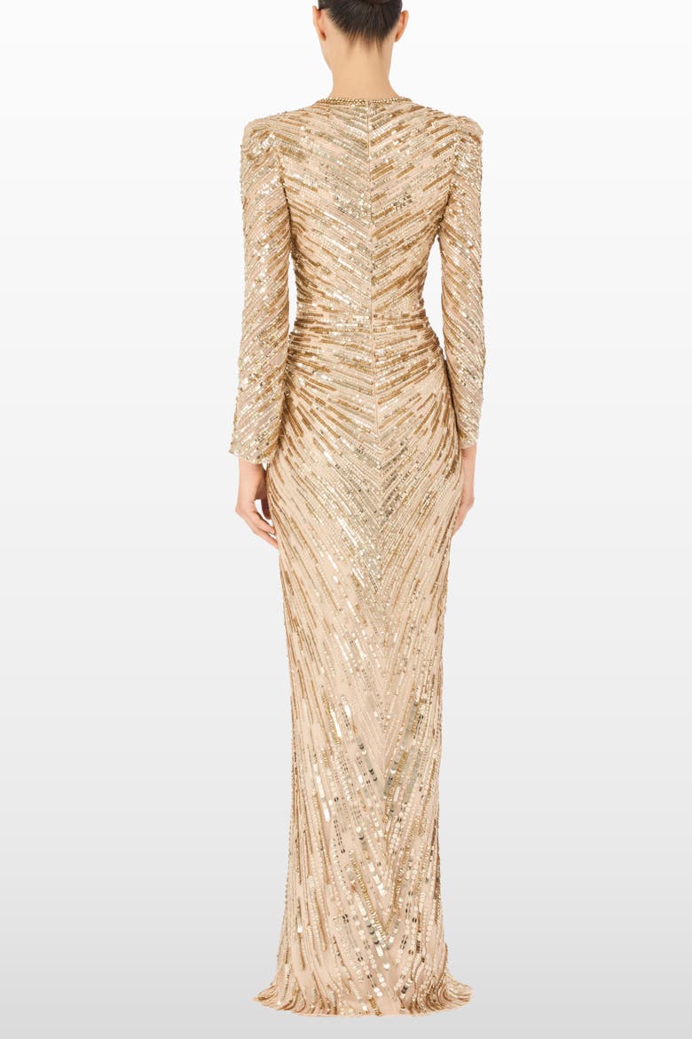 Darcy Sequin-Embellished Dress, Alternate, color, Illusion