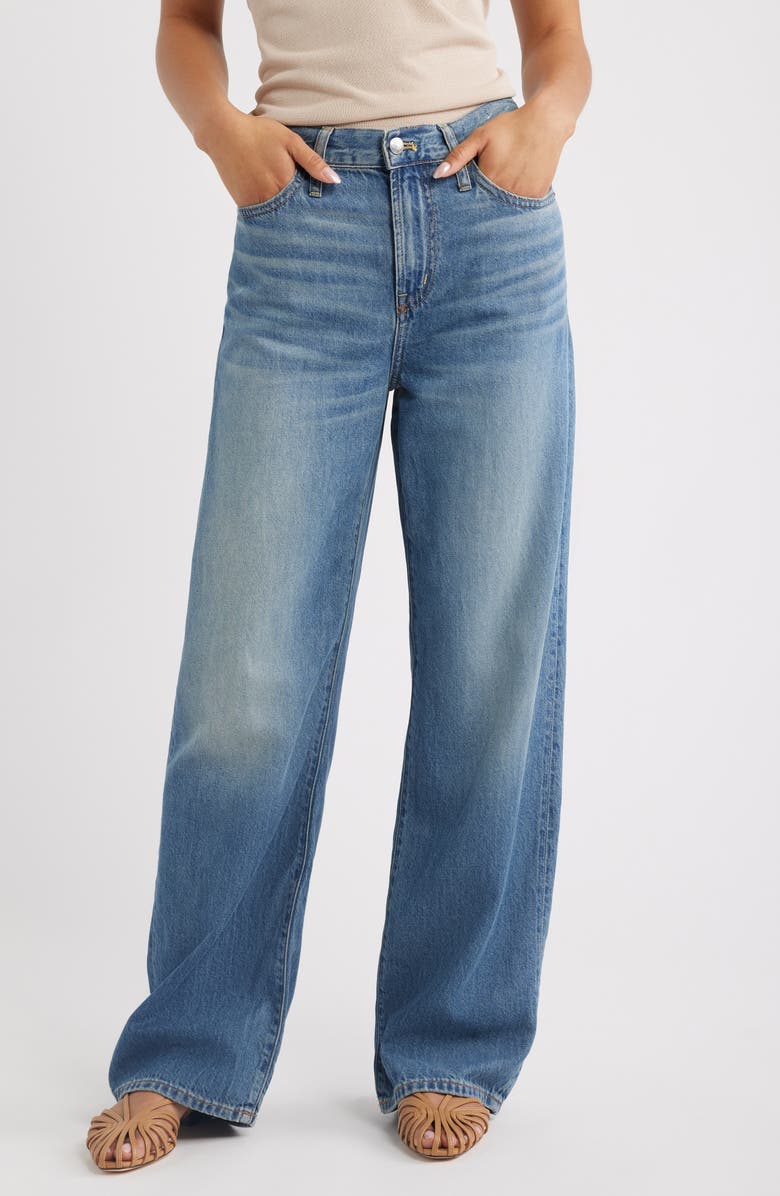 Madewell Airy Denim The Perfect Vintage High Waist Wide Leg Jeans, Main, color, Solstice Wash