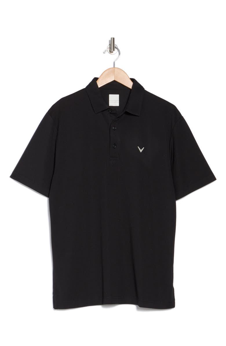Callaway Micro Texture Polo, Alternate, color, Caviar