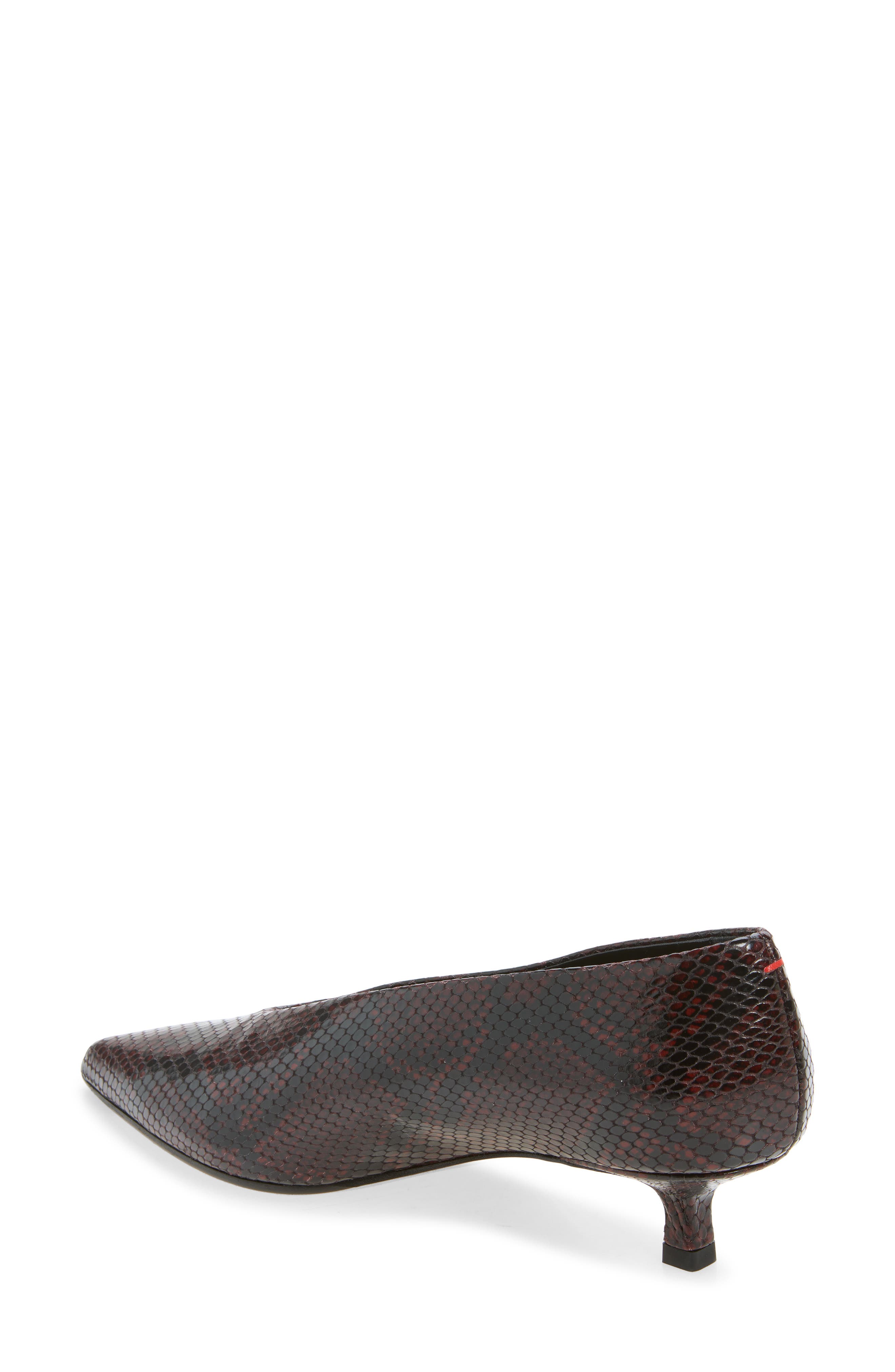 Clara Pointed Toe Kitten Heel Pump, Alternate, color, PORT