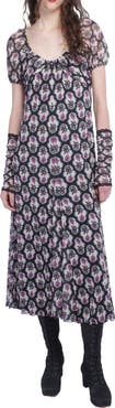 Anna Sui Sleeping Beauty Mesh Bow Dress