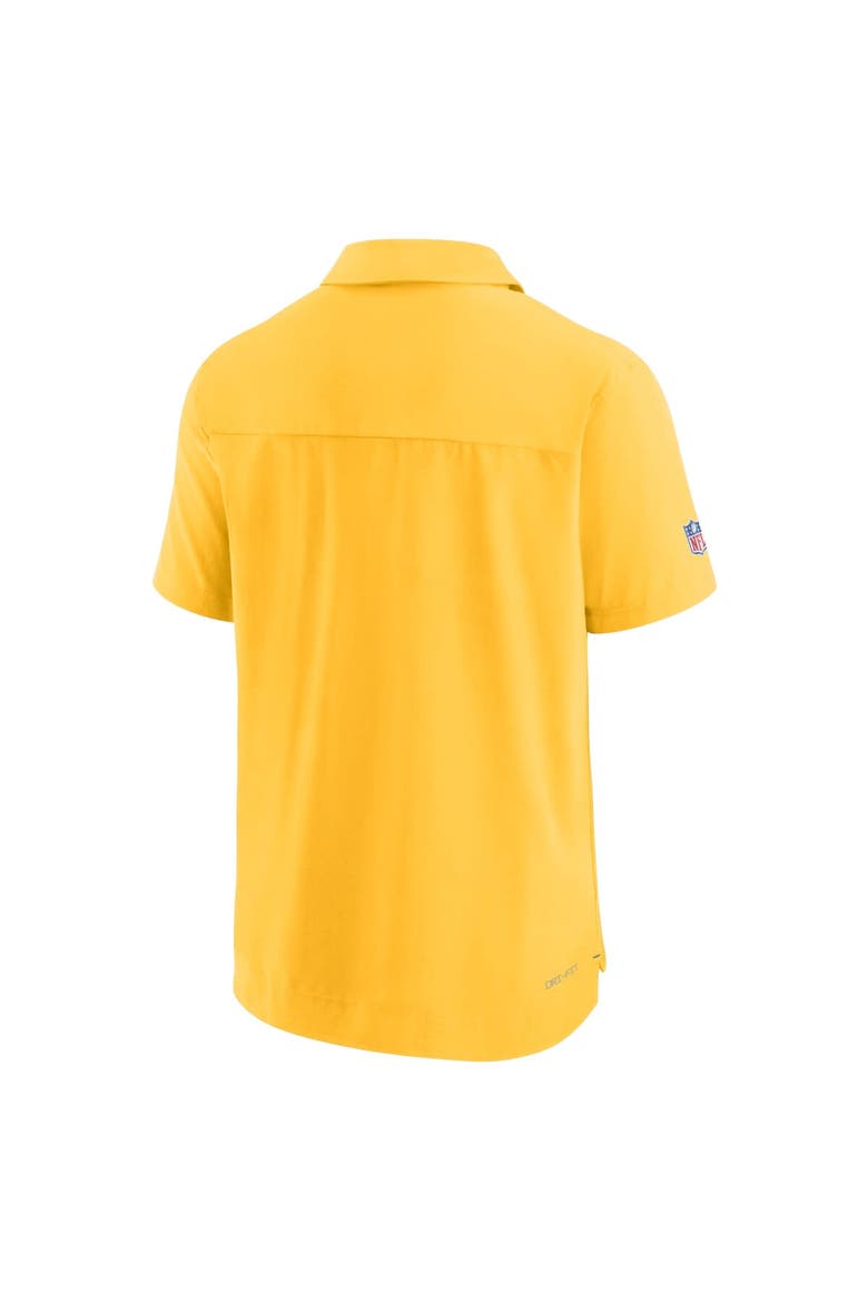 Men's Nike Gold Green Bay Packers Sideline Lockup Performance Polo, Alternate, color, Gold