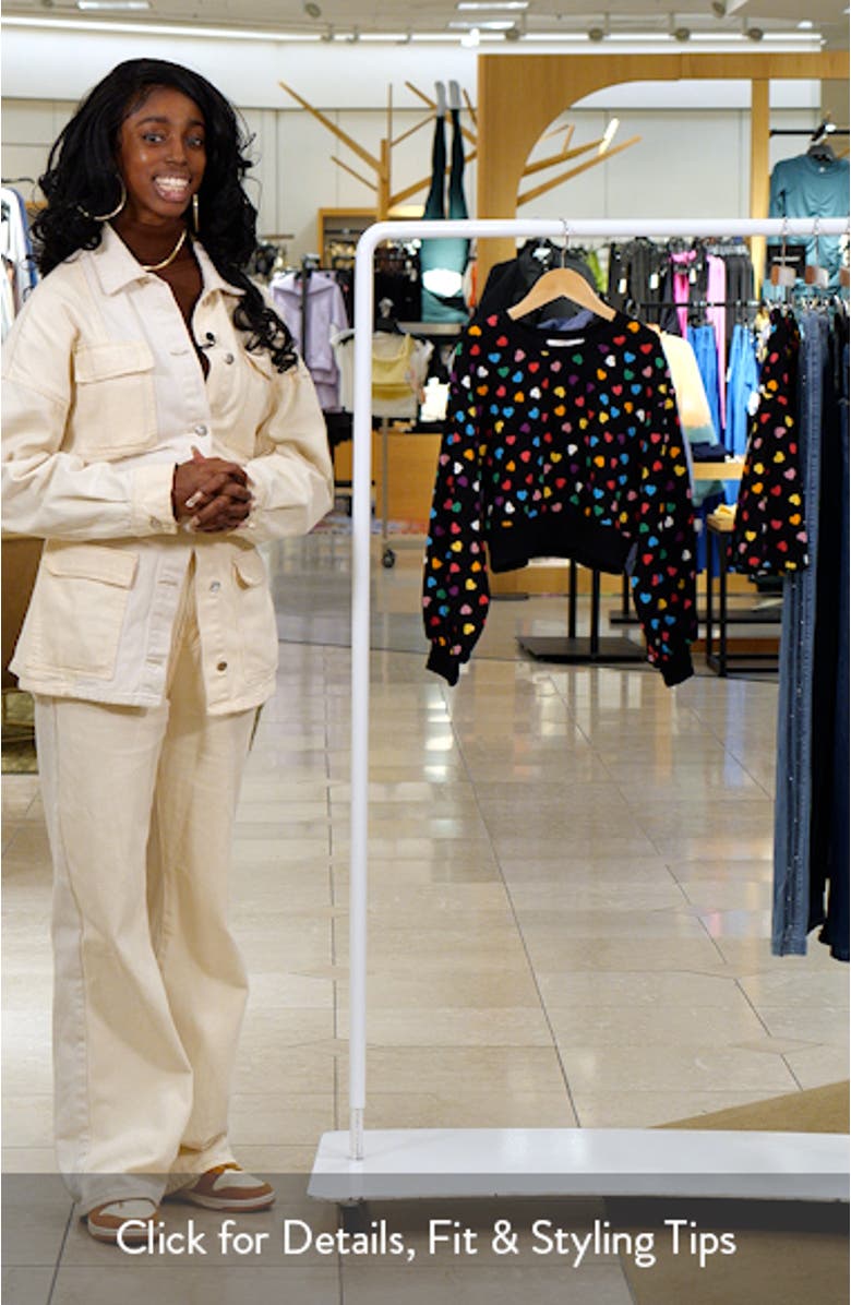 Kids' Heart Crop Sweatshirt, sales video thumbnail