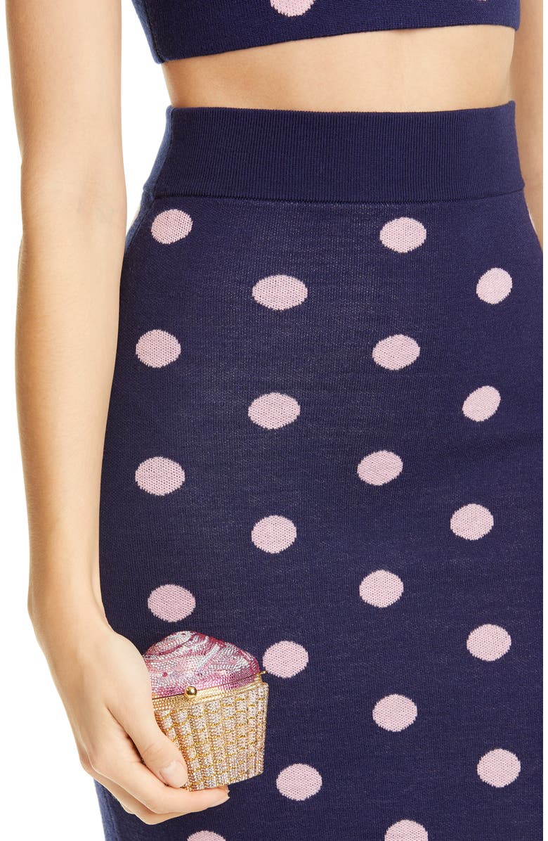 Judith Leiber Cupcake Crystal Embellished Clutch, Alternate, color,