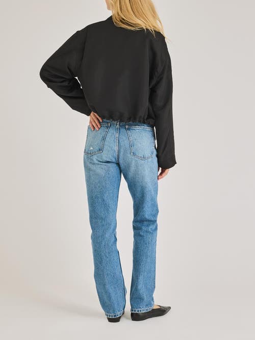Shop Rebecca Taylor Cropped Faille Jacket In Black