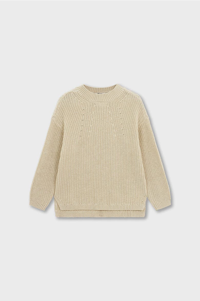 Organic Cotton Knit Sweater, Main, color, Stone