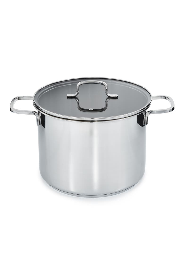 Dina Helix 10.6-Quart Stockpot, Main, color, SILVER
