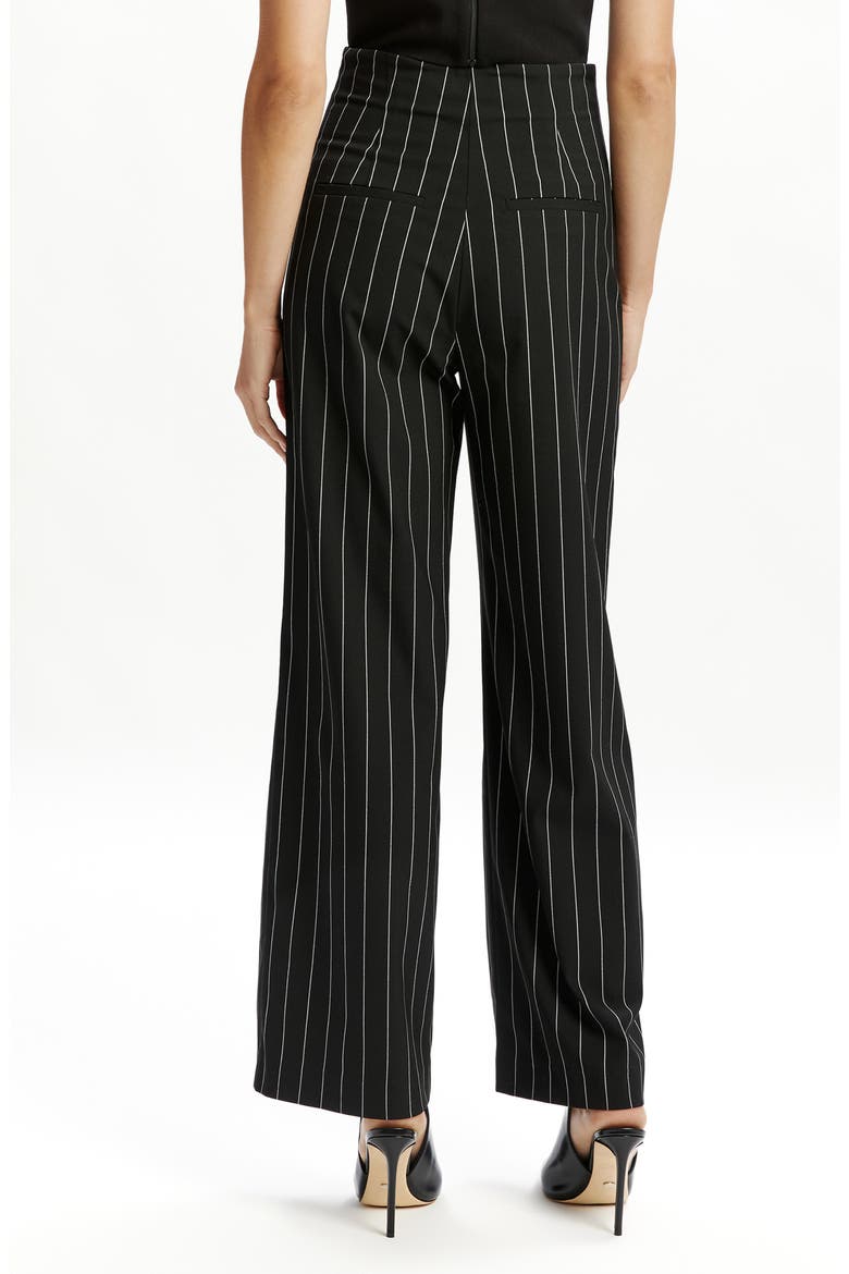 Anna Pinstripe High Waist Wide Leg Pants, Alternate, color, BLACK STRIPE