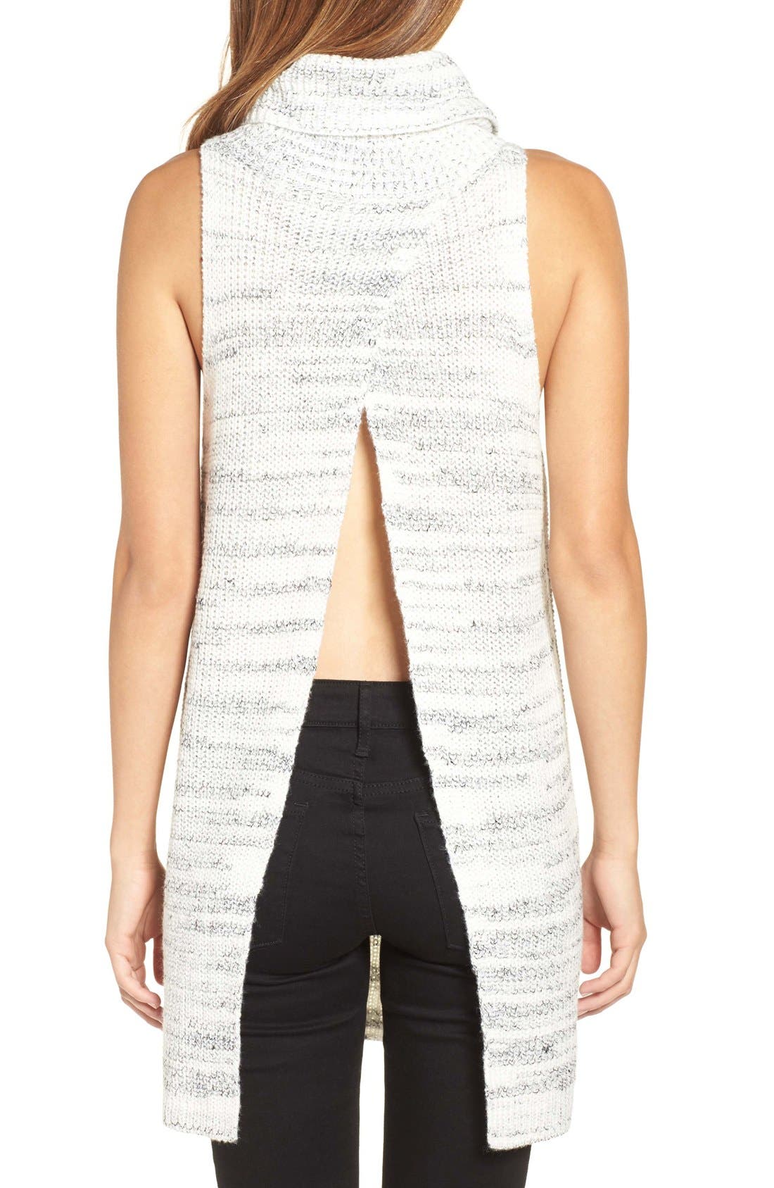 Sun & Shadow Cowl Neck Split Back Tunic (Women) | Nordstrom