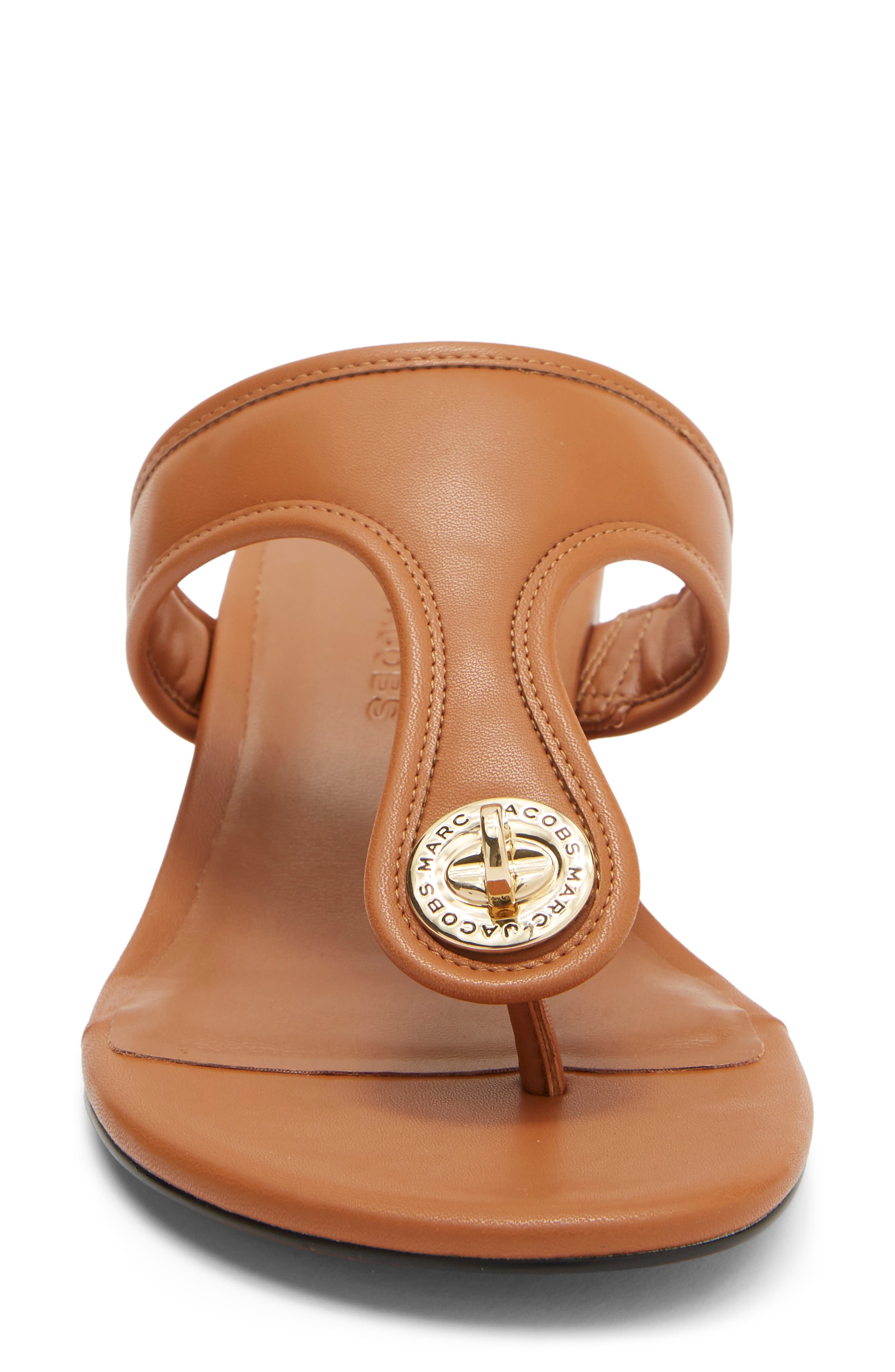 The Turnlock Heel T-Sandal, Alternate, color, WALNUT