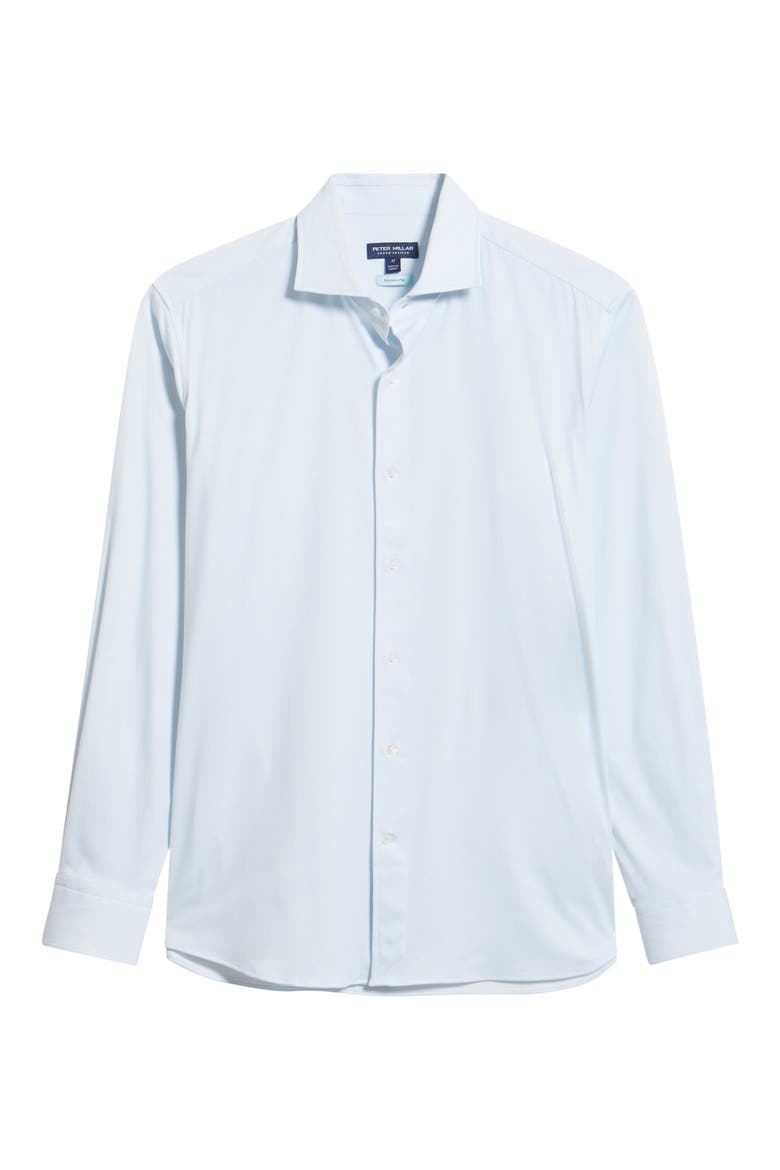 Excursionist Flex Print Wrinkle Resistant Button-Up Shirt, Alternate, color, BLUE FROST