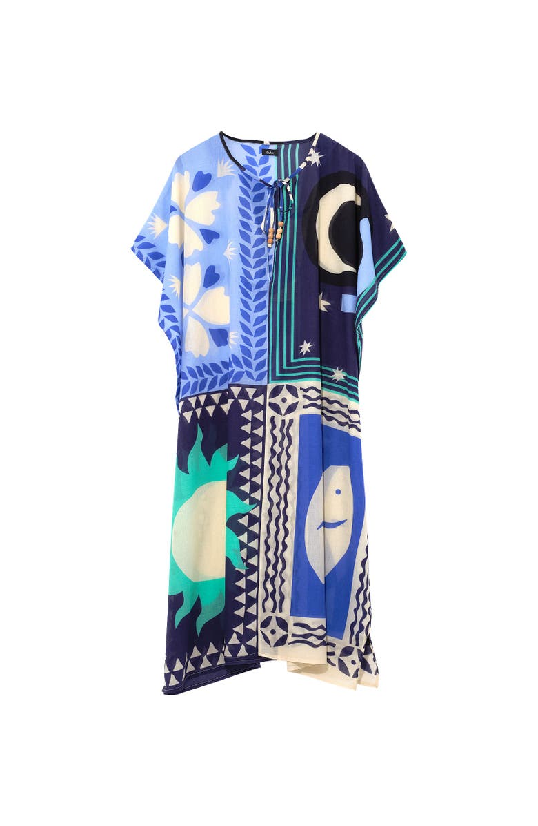 Echo Summer Escape Caftan, Main, color, Ultramarine