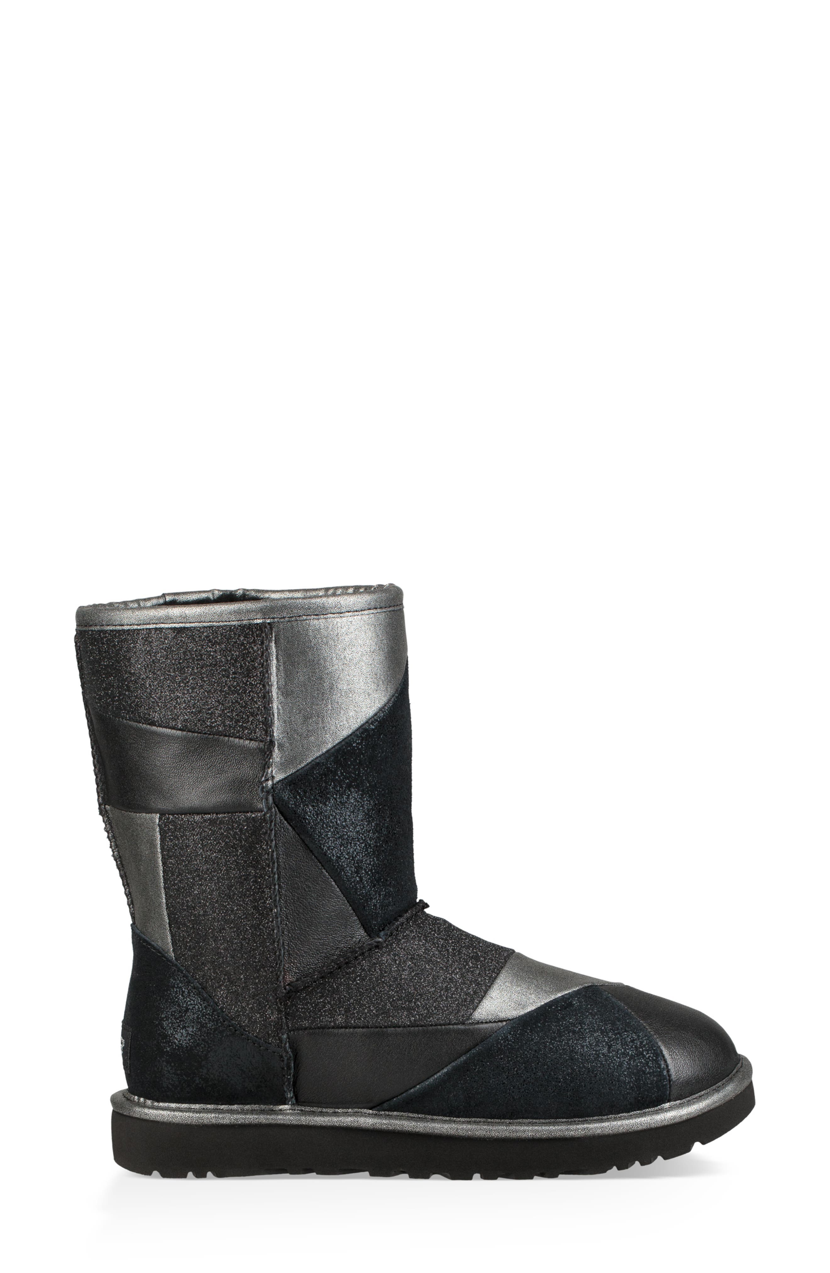 UGG<sup>®</sup> Classic Glitter Patchwork Bootie, Alternate, color, 