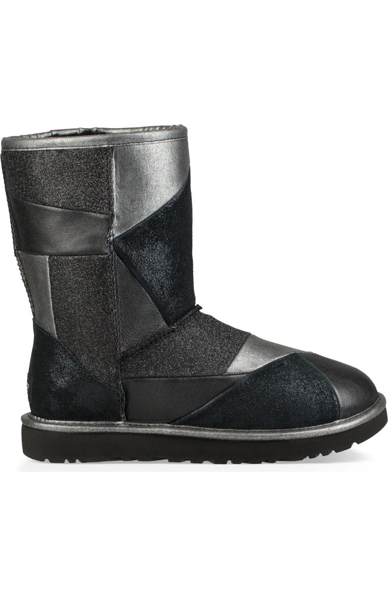UGG<sup>®</sup> Classic Glitter Patchwork Bootie, Alternate, color,