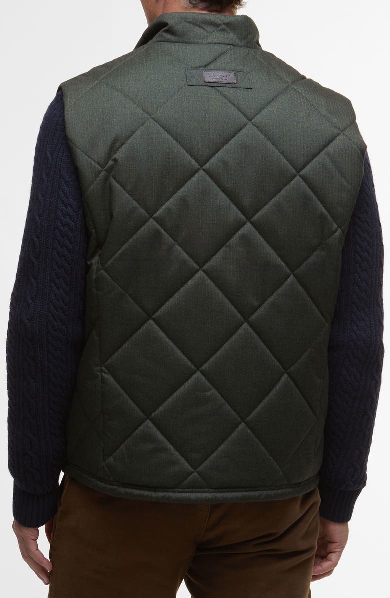 Barbour Winter Finn Quilted Vest, Alternate, color, Olive