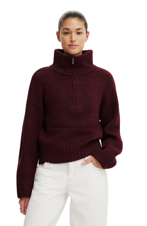 Women's Luxe Funnel Zip Pullover