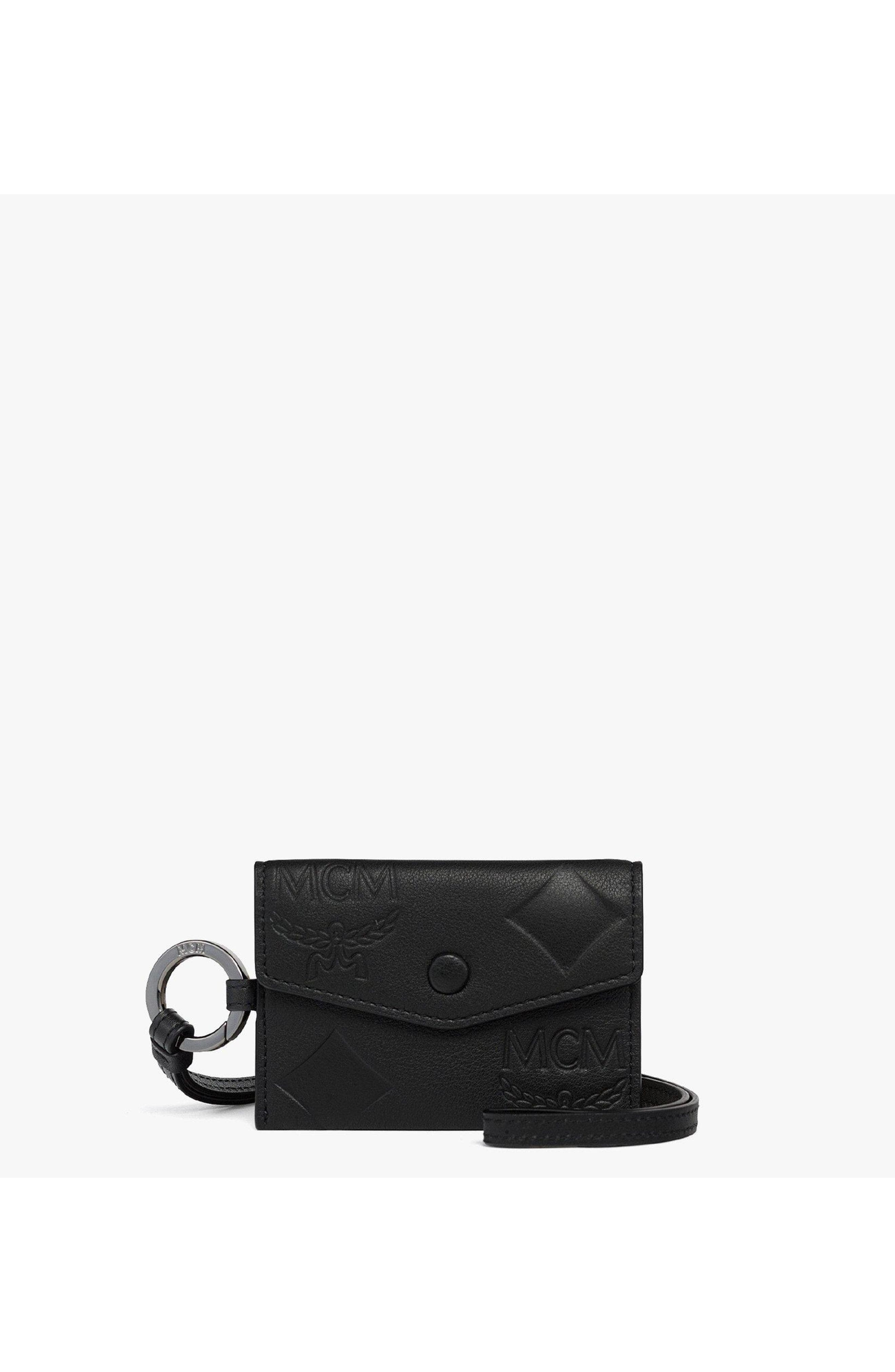 Mcm Aren Lanyard Id Wallet In Black