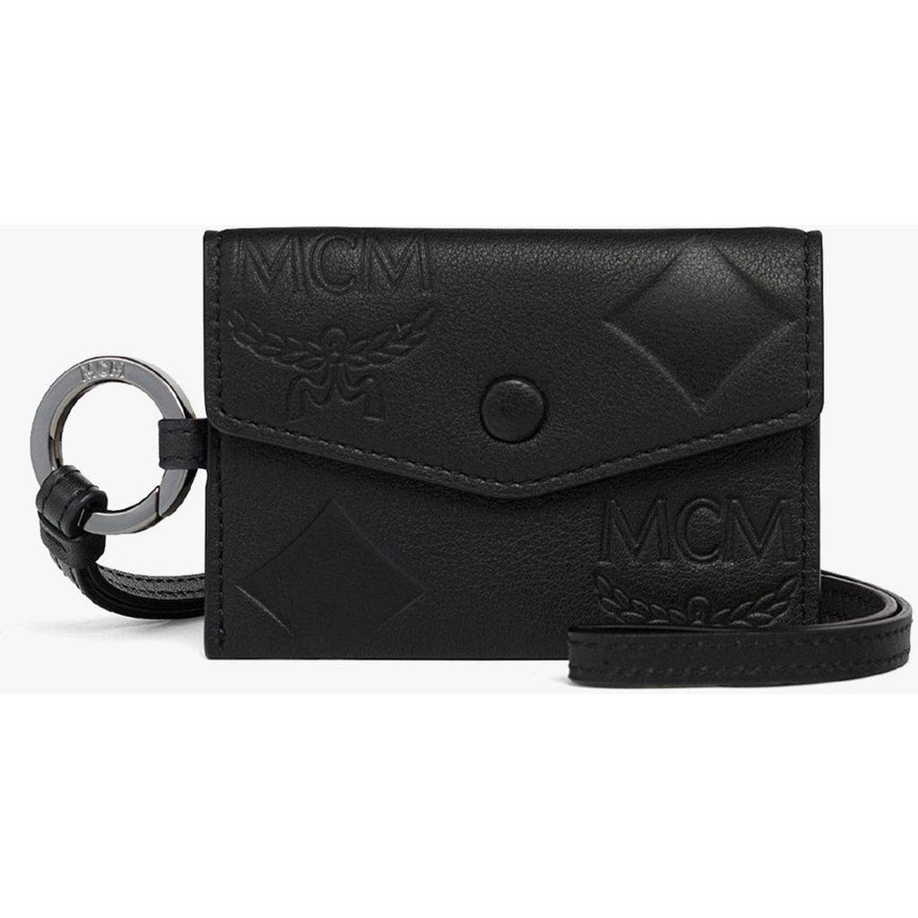 Mcm Aren Lanyard Id Wallet In Black