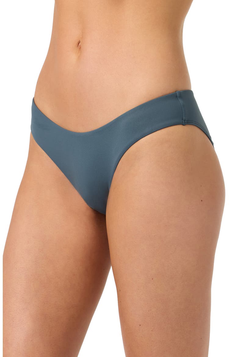 Saltwater Solids Bikini Bottoms, Alternate, color, SLATE