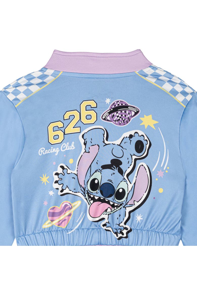 Lilo & Stitch Racing One Piece Coverall, Alternate, color, Blue Lavender Stitch
